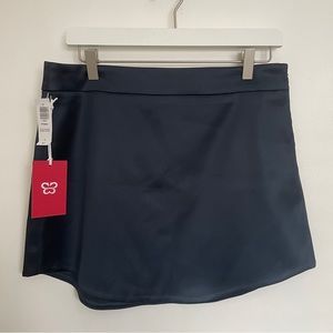 Aritzia Sunday Best Perabo satin mini skirt - navy